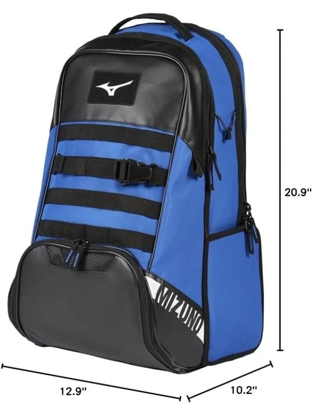 Mizuno MVP Backpack 22, Royal-Black Footwear Storage Baseball Bat Holder